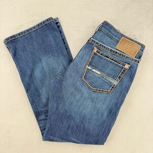 Ariat M7 Rocker Boot Cut Jeans Dark Wash Western Denim Stretch Mens Size 34x32